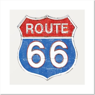 Route 66 --- Vintage Look Design Posters and Art